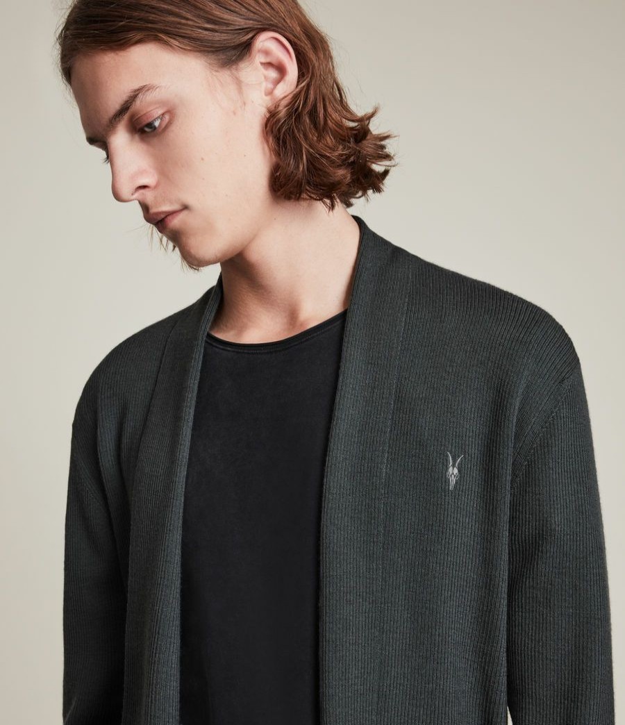 Men'S * | Shop Allsaints Mode Merino Open Cardigan