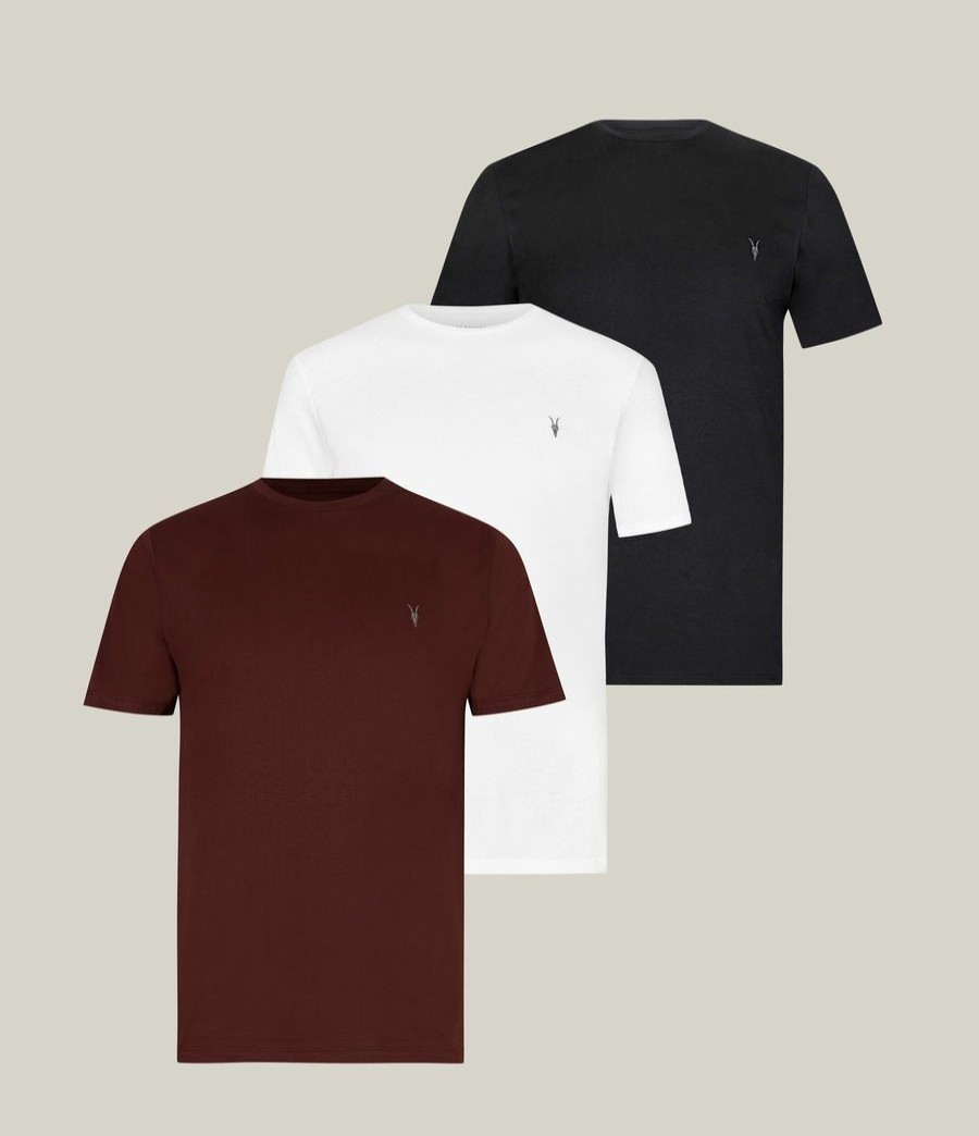 Men'S * | Shop Allsaints Brace Crew 3 Pack T-Shirts