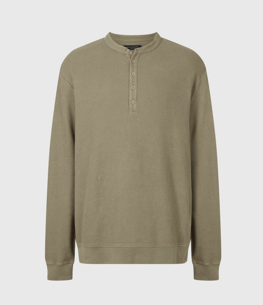 Men'S * | Shop Allsaints Wrenley Organic Cotton Henley