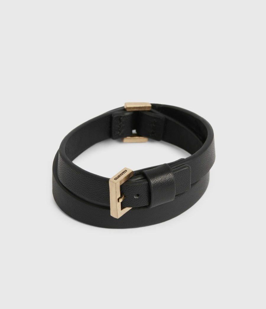 Women'S * | Shop Allsaints Pallas Leather Cuff Bracelet