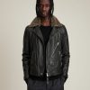 Men'S * | Shop Allsaints Baltic Leather Biker Jacket