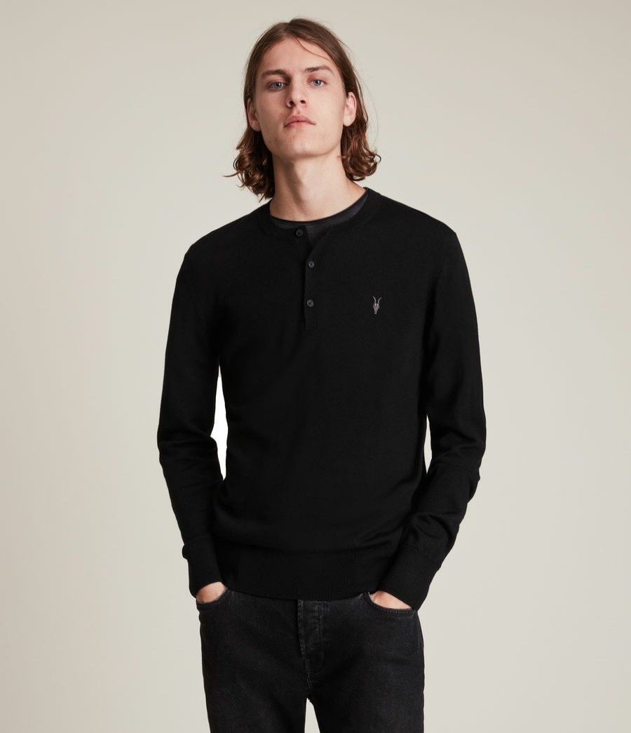 Men'S * | Shop Allsaints Mode Merino Henley