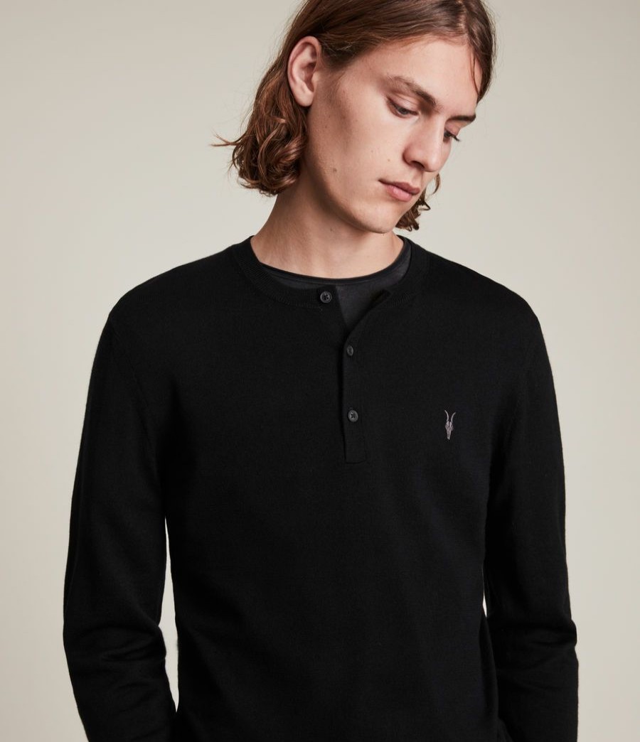 Men'S * | Shop Allsaints Mode Merino Henley