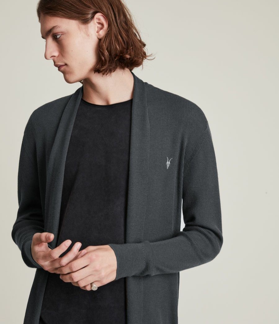 Men'S * | Shop Allsaints Mode Merino Open Cardigan