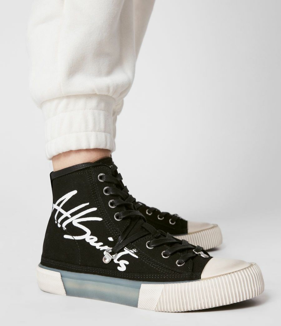 Women'S * | Shop Allsaints Elena Signature High Top Trainers