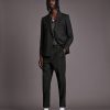 Men'S * | Shop Allsaints Dabin Slim Cropped Pinstripe Trousers