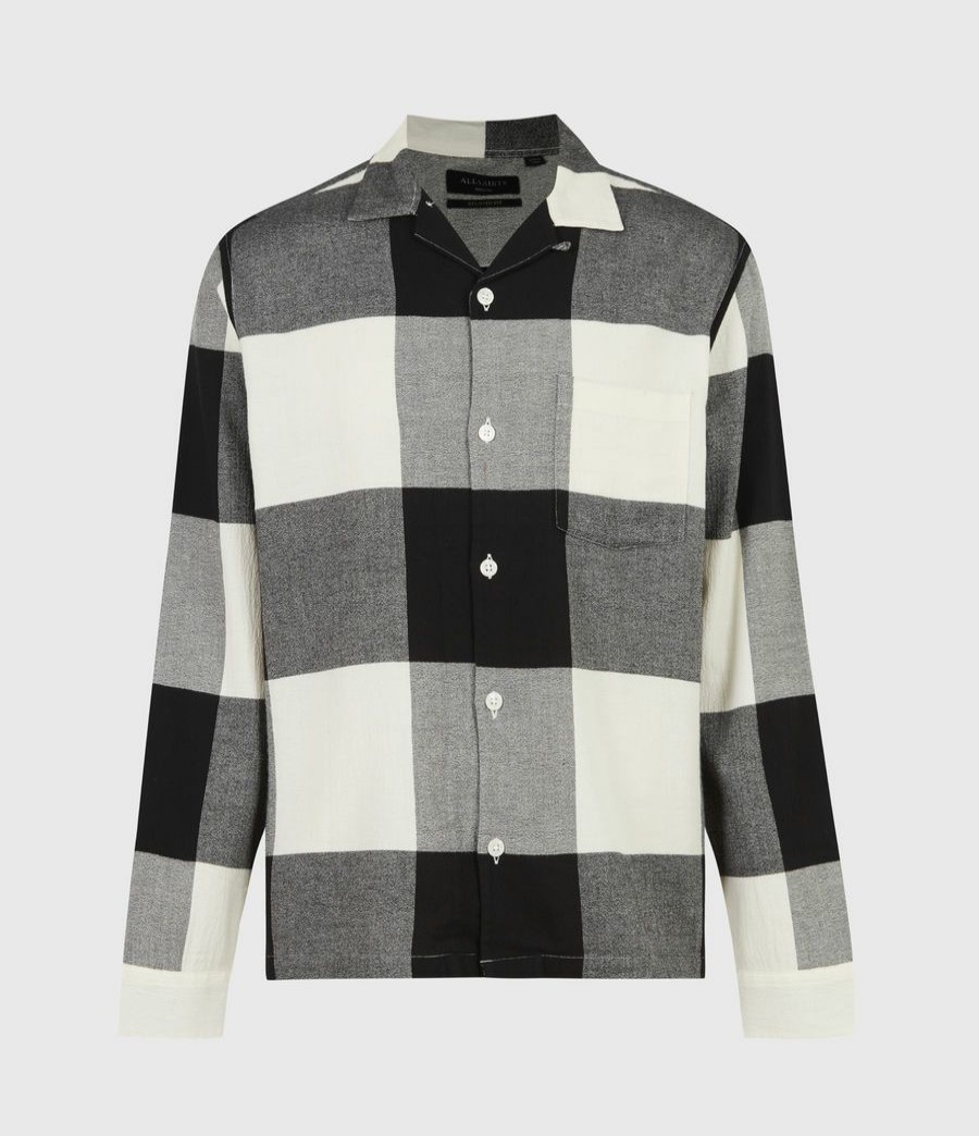 Men'S * | Shop Allsaints Lausanne Cotton-Linen Check Shirt