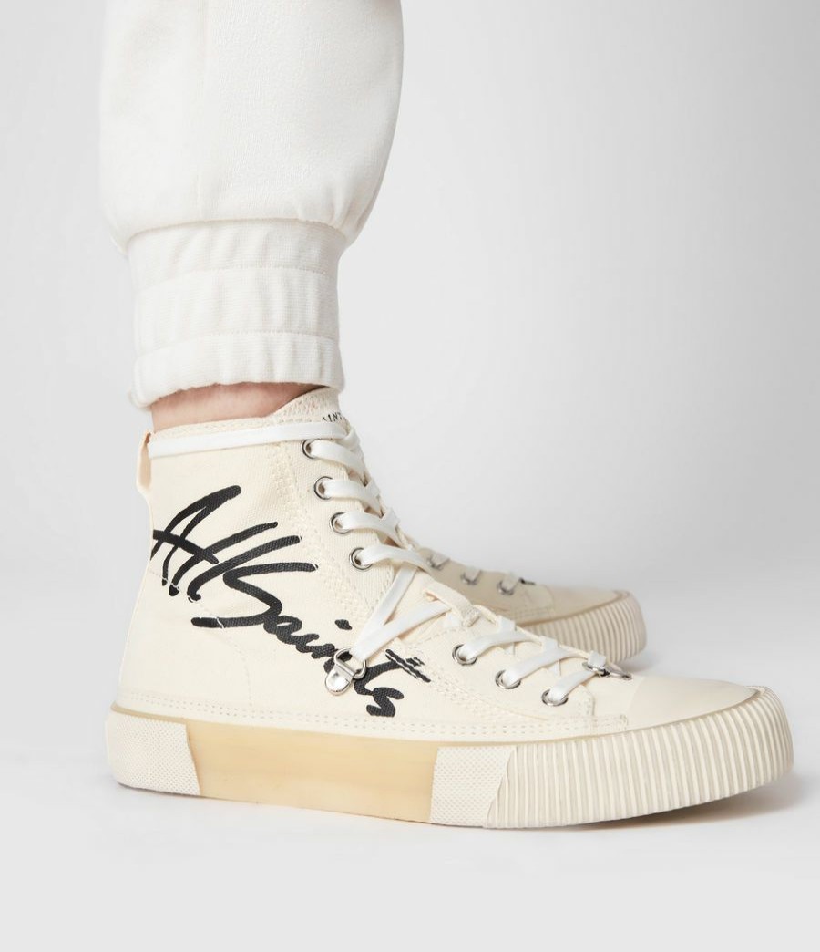 Women'S * | Shop Allsaints Elena Signature High Top Trainers