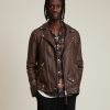 Men'S * | Shop Allsaints Axis Leather Biker Jacket