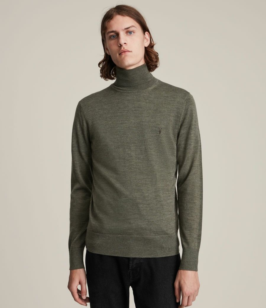 Men'S * | Shop Allsaints Mode Merino Roll Neck Jumper