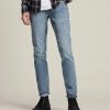 Men'S * | Shop Allsaints Rex Slim Jeans, Mid Indigo