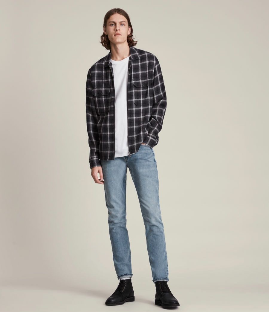 Men'S * | Shop Allsaints Rex Slim Jeans, Mid Indigo