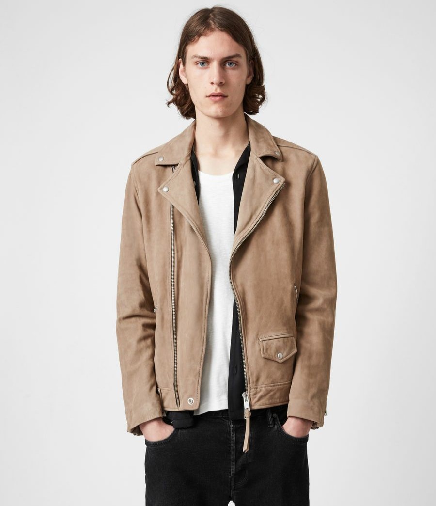 Men'S * | Shop Allsaints Milo Leather Biker Jacket