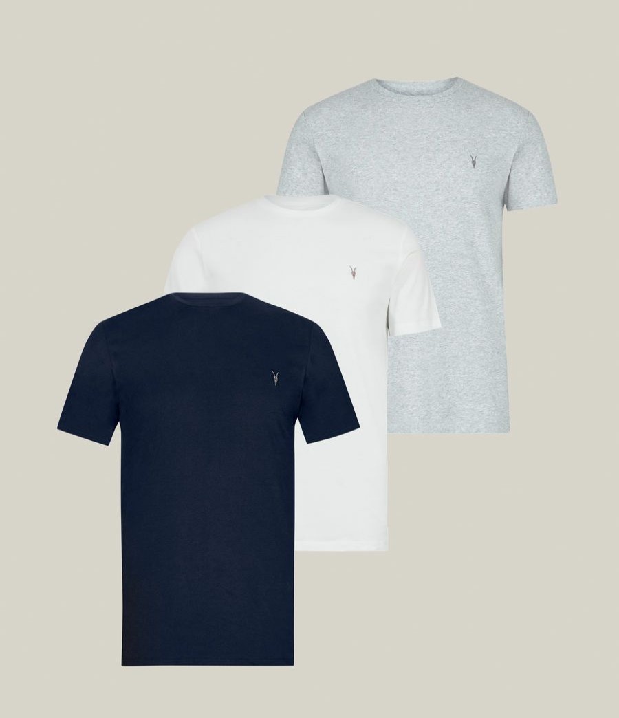 Men'S * | Shop Allsaints Brace Crew 3 Pack T-Shirts