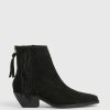 Women'S * | Shop Allsaints Layla Suede Fringe Boots