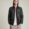 Men'S * | Shop Allsaints Stanley Leather Jacket