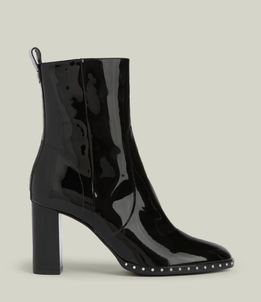 Women'S * | Shop Allsaints Marlie Patent Leather Boots