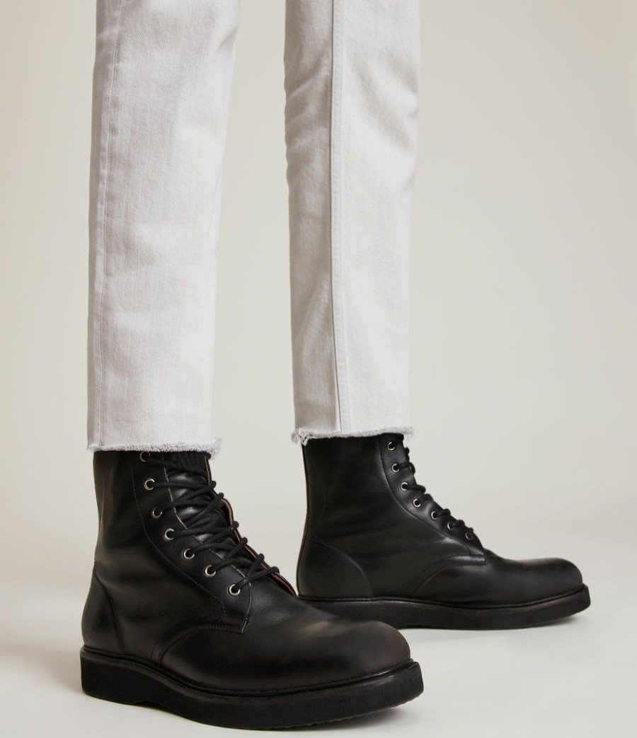 Men'S * | Shop Allsaints Shaw Leather Boots