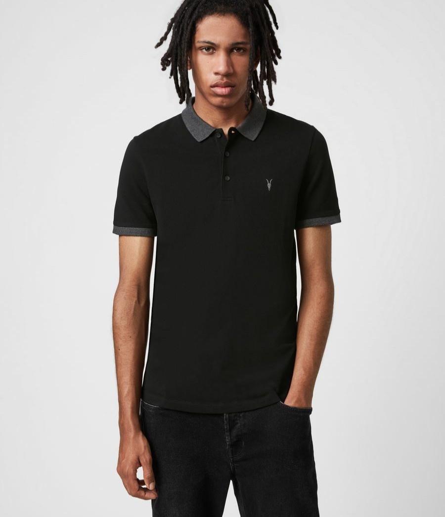 Men'S * | Shop Allsaints Orlando Short Sleeve Polo Shirt