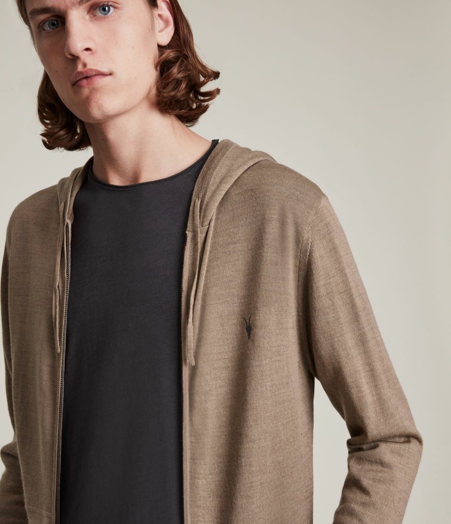 Men'S * | Shop Allsaints Mode Merino Zip Hoodie