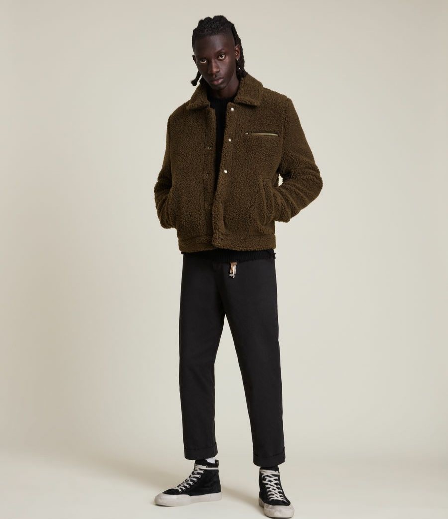 Men'S * | Shop Allsaints Als Sherpa Jacket