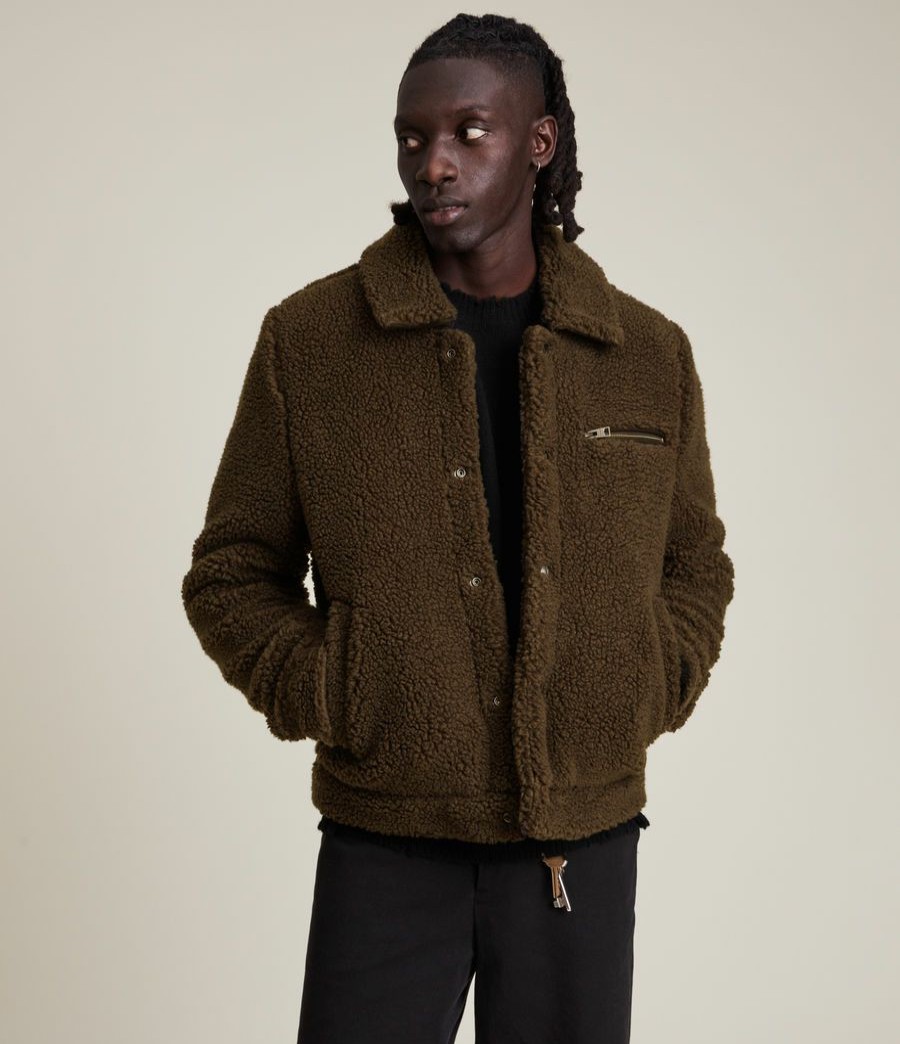 Men'S * | Shop Allsaints Als Sherpa Jacket