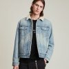 Men'S * | Shop Allsaints Ilkley Sherpa-Lined Denim Jacket