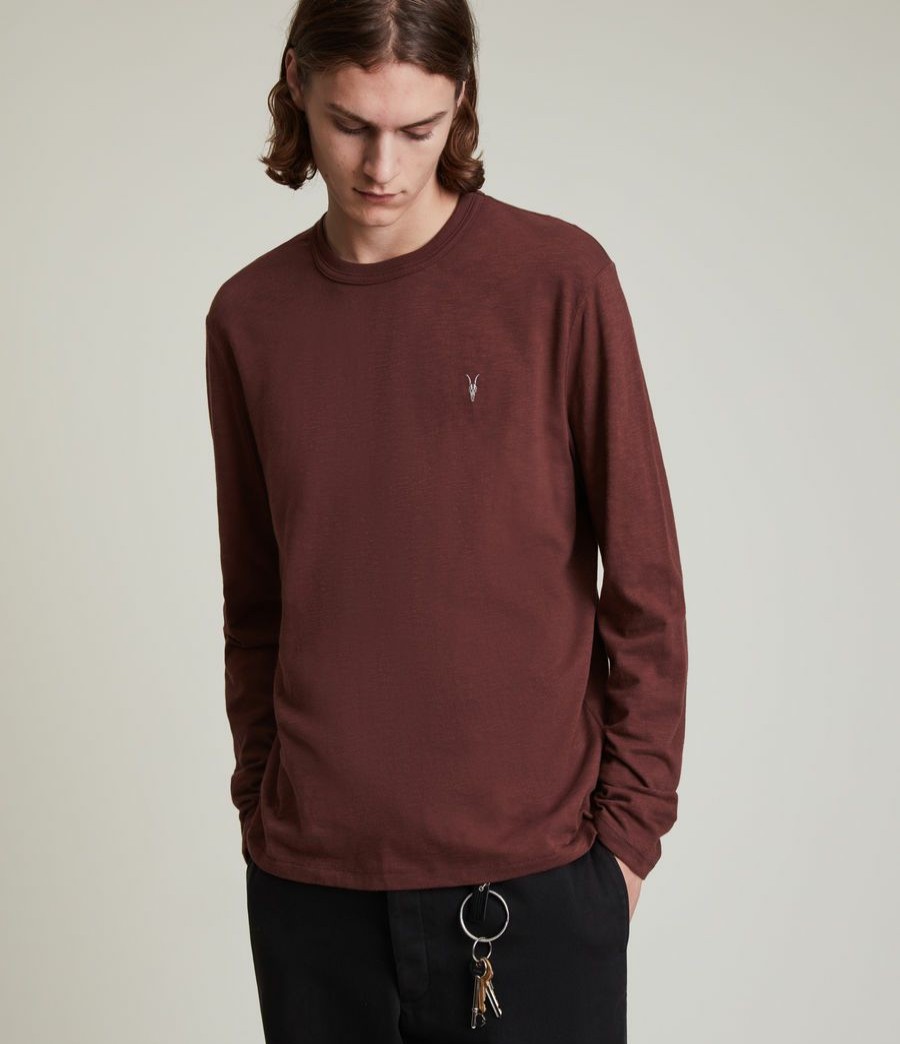 Men'S * | Shop Allsaints Dexter Long Sleeve Crew T-Shirt