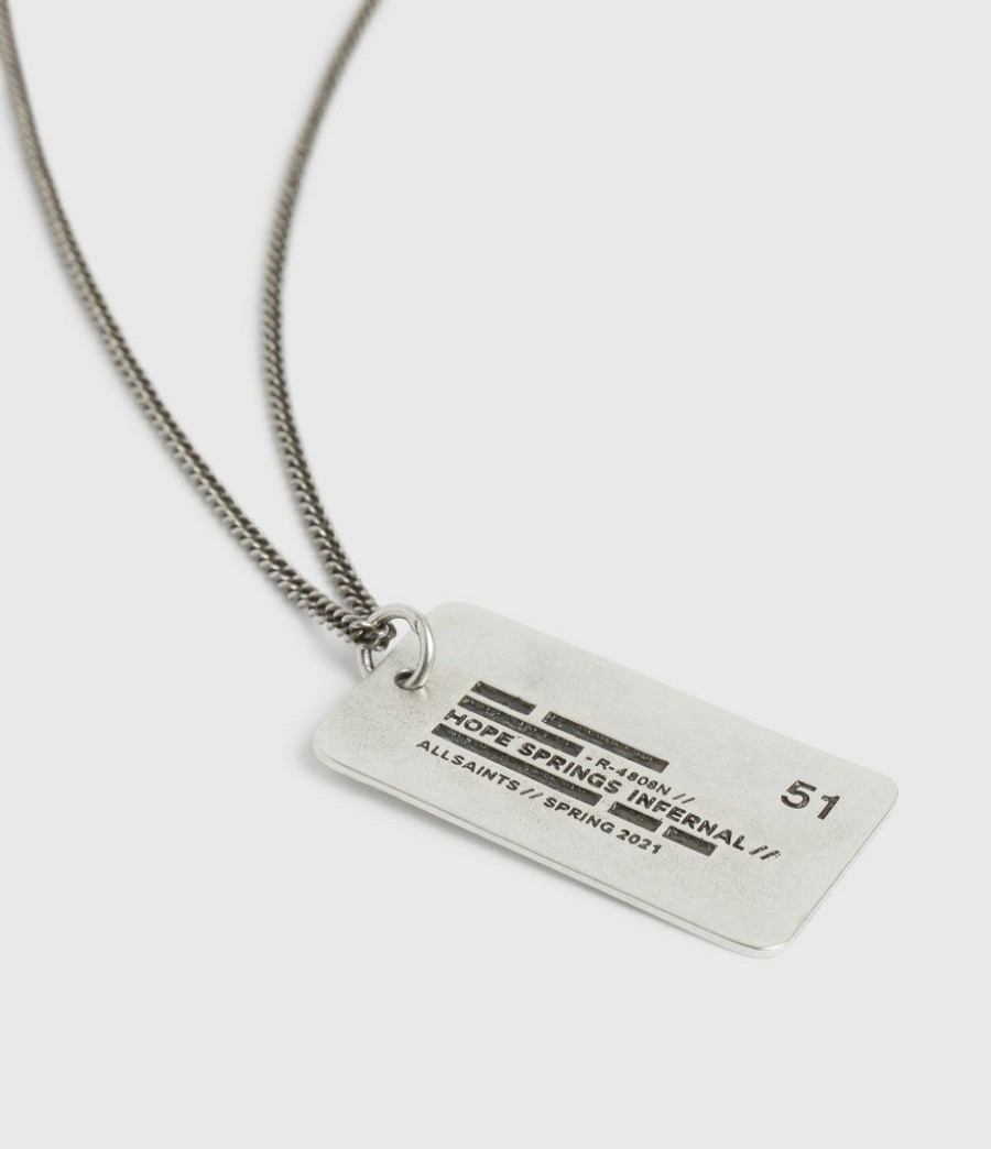 Men'S * | Shop Allsaints Hope Springs Pendant Sterling Silver Necklace