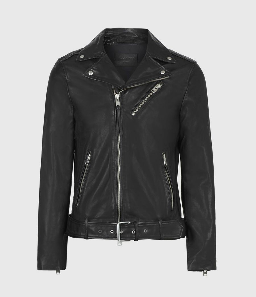 Men'S * | Shop Allsaints Rigg Leather Biker Jacket