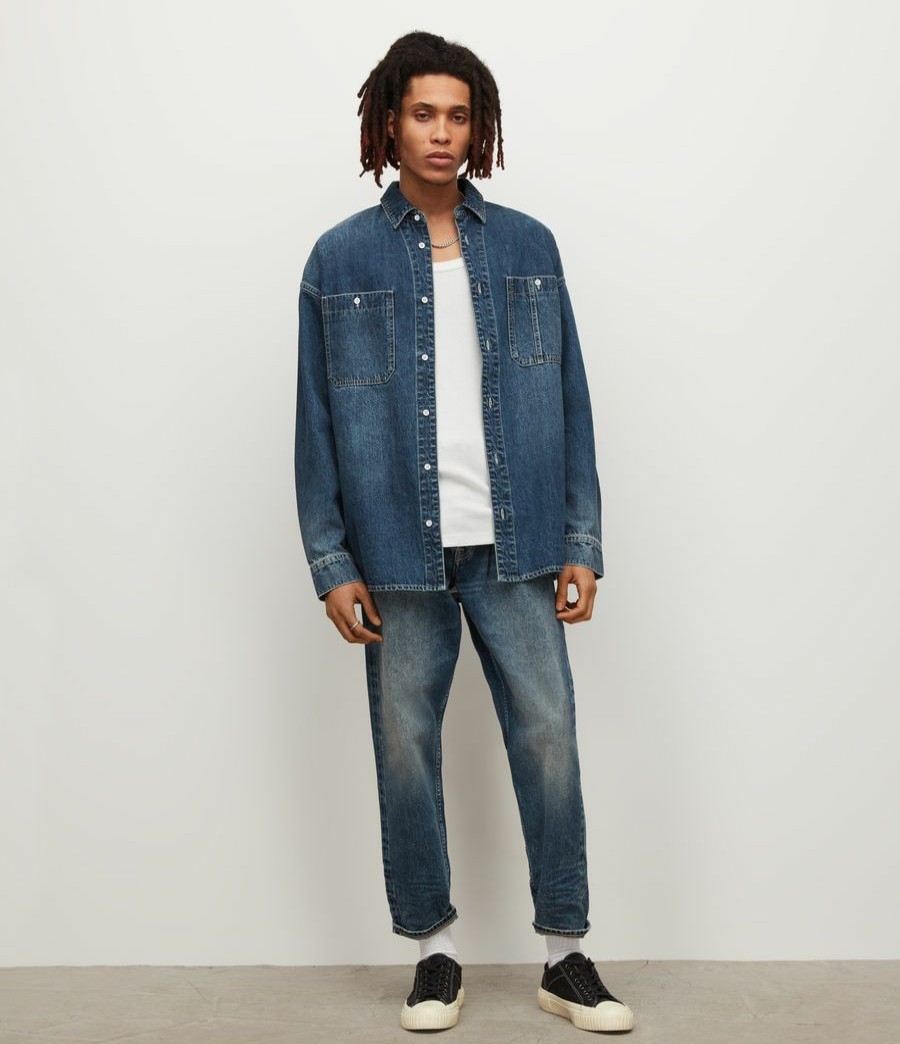 Men'S * | Shop Allsaints Winam Denim Shirt