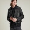 Men'S * | Shop Allsaints Tavis Leather Biker Jacket