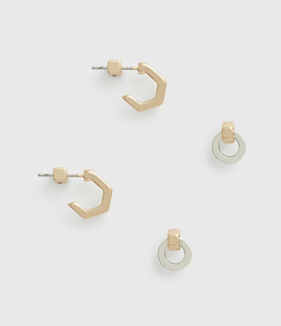 Women'S * | Shop Allsaints Knox Gold-Tone Stud Earring Set