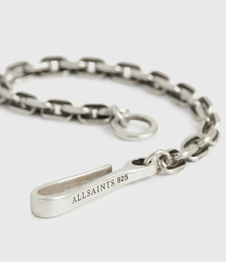 Men'S * | Shop Allsaints Flex Sterling Silver Bracelet