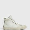 Men'S * | Shop Allsaints Dumont Crackle High Top Leather Sneakers