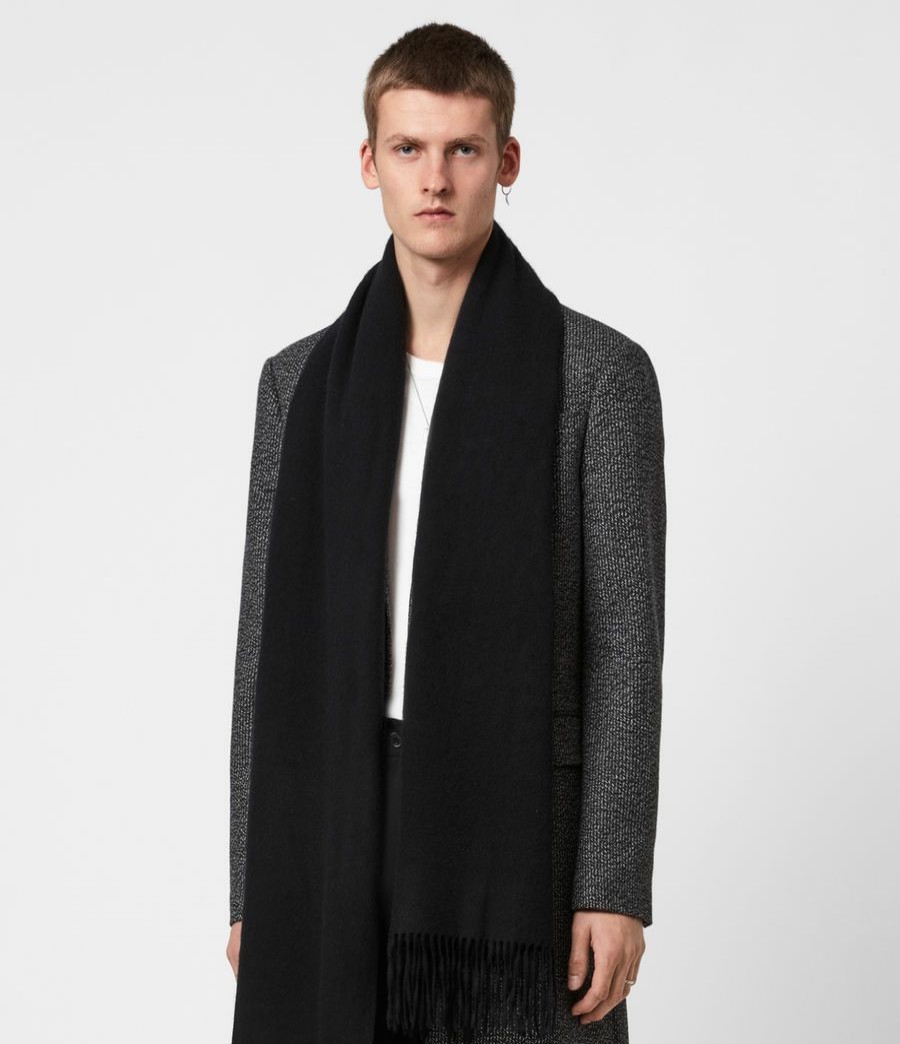 Men'S * | Shop Allsaints Heavy Wool Blanket Scarf