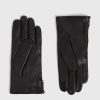 Men'S * | Shop Allsaints Zipper Leather Gloves