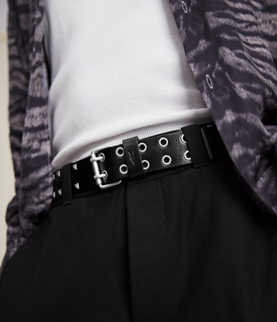 Men'S * | Shop Allsaints Chad Leather Belt