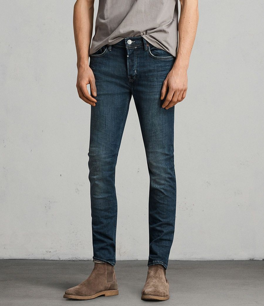 Men'S * | Shop Allsaints Isotope Cigarette Skinny Jeans