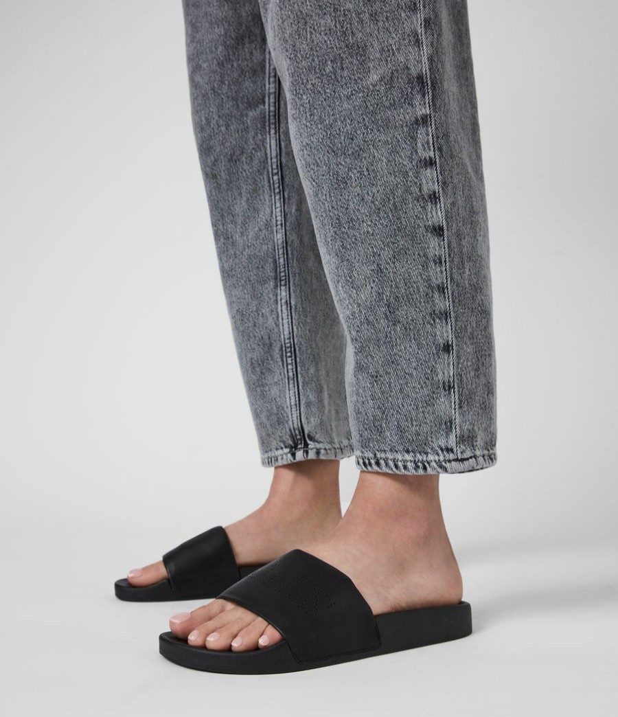 Women'S * | Shop Allsaints Karli Leather Sliders