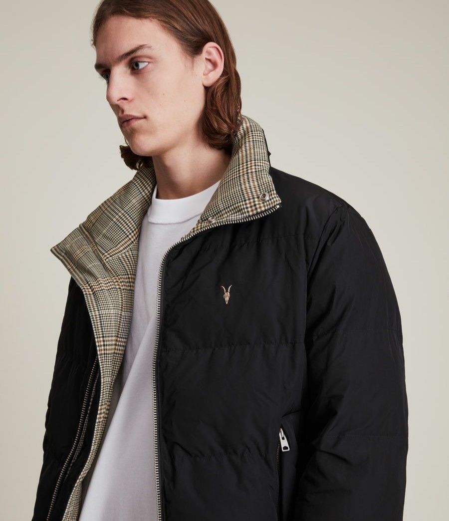 Men'S * | Shop Allsaints Novern Reversible Ramskull Puffer Jacket