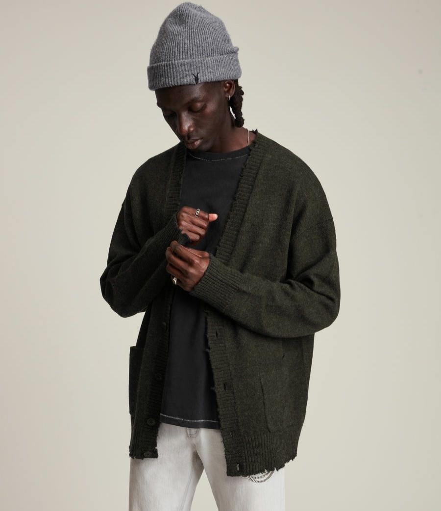 Men'S * | Shop Allsaints Luxor Organic Wool Cardigan