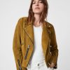 Women'S * | Allsaints Sale Unlined Fern Suede Biker Jacket