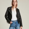 Women'S * | Allsaints Sale Dren Leather Biker Jacket