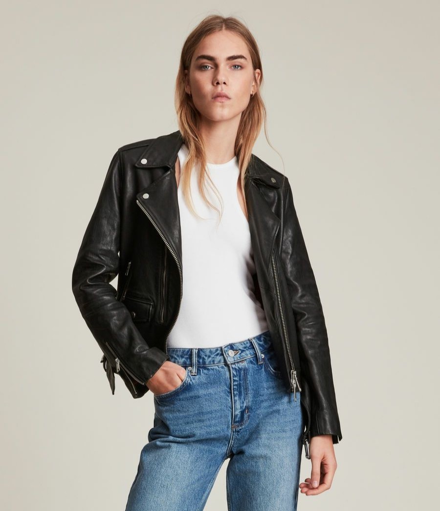 Women'S * | Allsaints Sale Dren Leather Biker Jacket