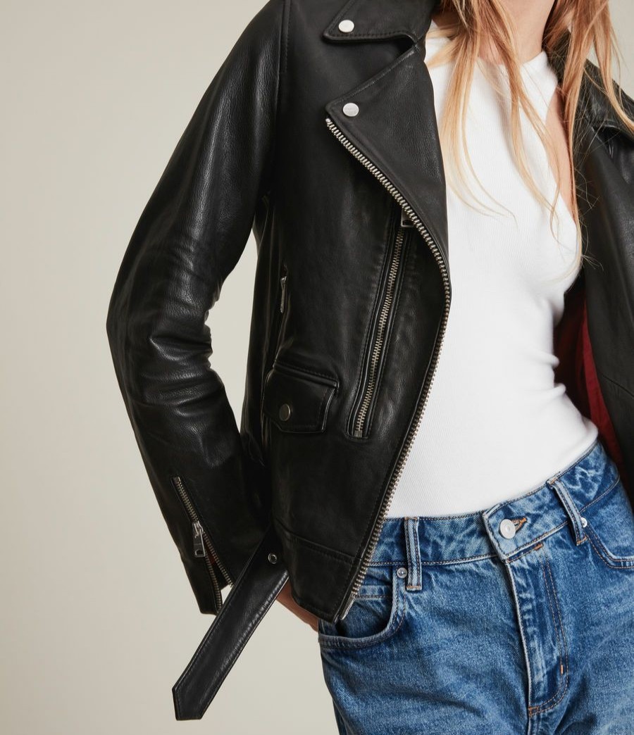 Women'S * | Allsaints Sale Dren Leather Biker Jacket