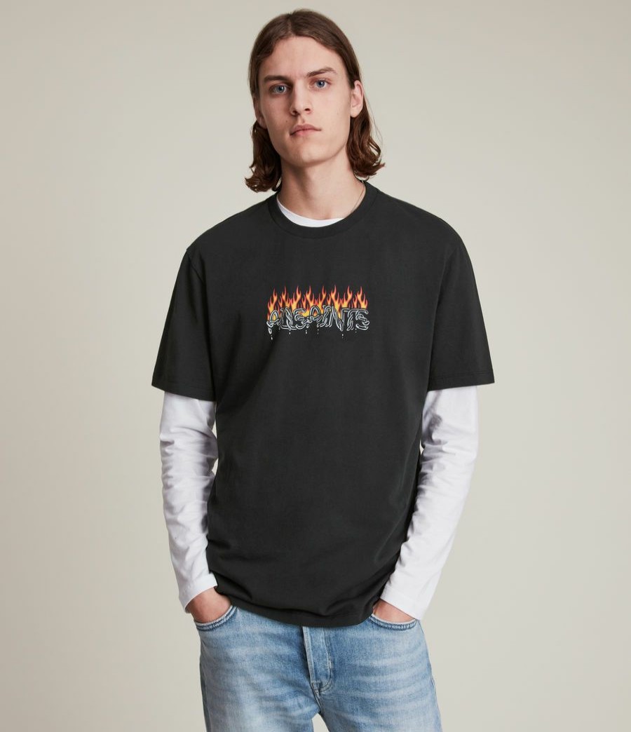 Men'S * | Shop Allsaints Smelter Crew T-Shirt