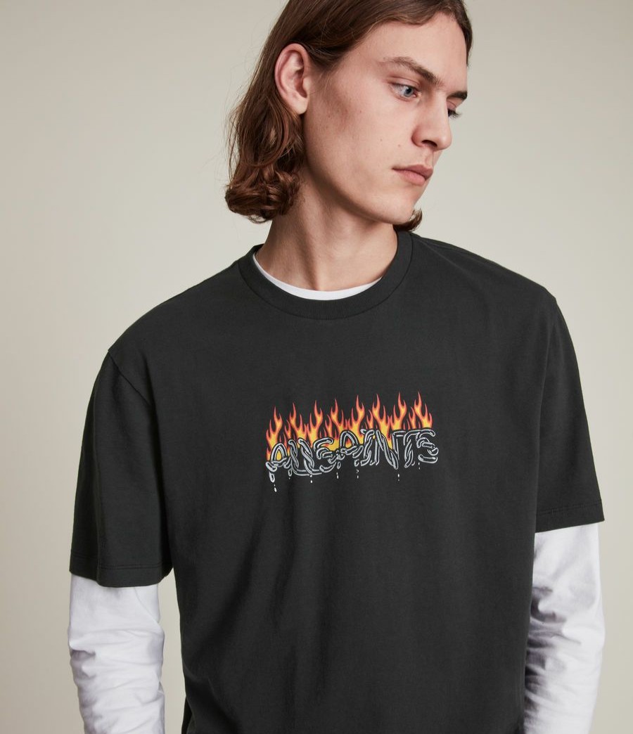 Men'S * | Shop Allsaints Smelter Crew T-Shirt