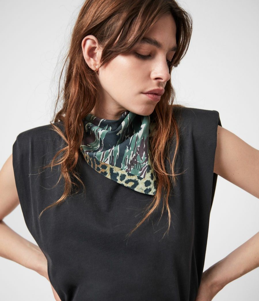 Women'S * | Shop Allsaints Felida Camo Organic Cotton Bandana