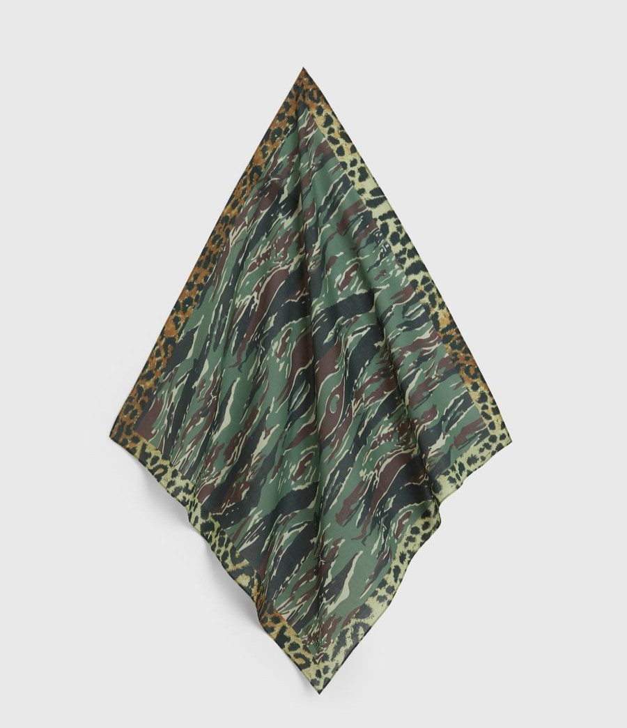 Women'S * | Shop Allsaints Felida Camo Organic Cotton Bandana